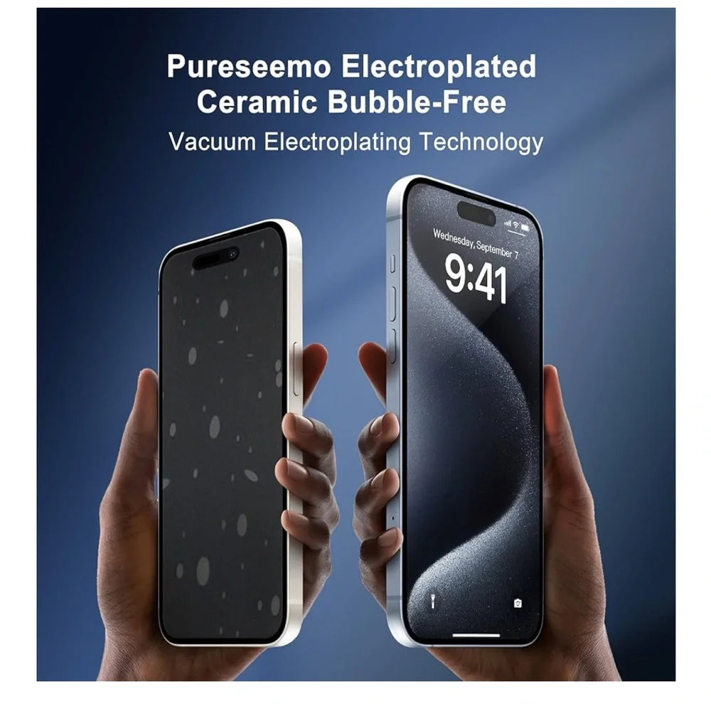 IPhone 16 Pro Max- Silver Full-Coverage Screen Protector